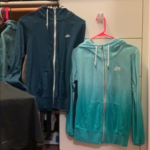 Nike zip ups